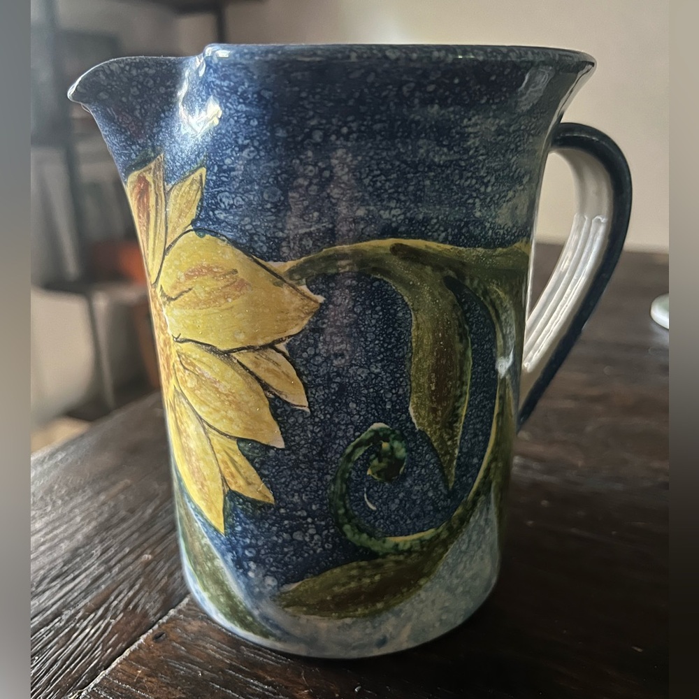 Handmade Ceramic Sunflower Pitcher